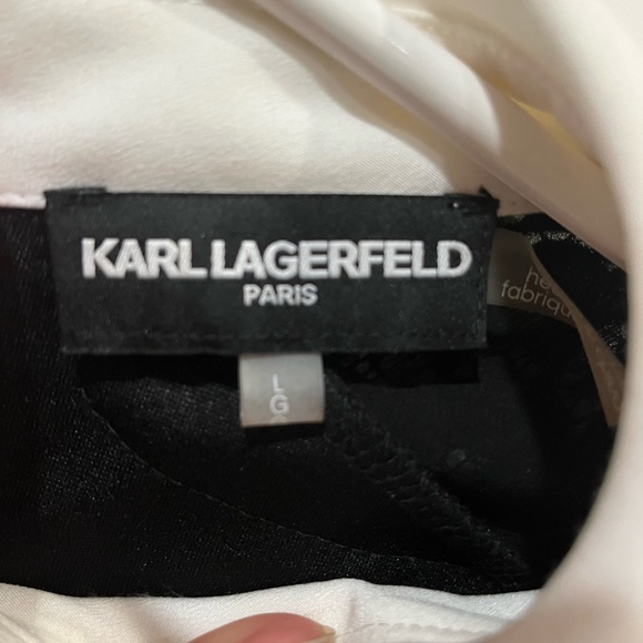Karl Lagereld s/s black blouse. LG - Picture 2 of 5
